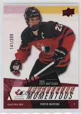 2024 Team Canada Juniors Prospectus Momentous Electric Red /399 Porter Martone