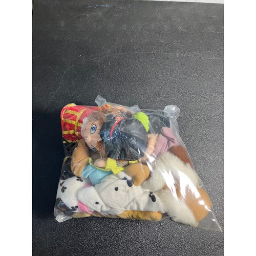 Disney Plush Lot of 9 Dopey Goofy 101 Dalmatians Jewel Stuffed Animal Toys