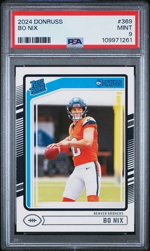 2024 Panini Donruss Bo Nix Rated Rookie #369 (RC) PSA 9