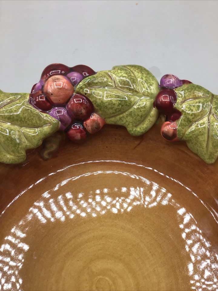 Grasslands Road Berries And Leaves Pattern Style Decorative Bowl 8” Diameter - Image 4 of 4