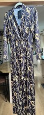 Versace INSPIRED Baroque Robe Black Gold Chain print Size Large Women s