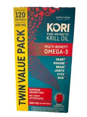 Kori Pure Antartic Krill Oil Multi Benefit OMEGA-3 Expires 10/2027