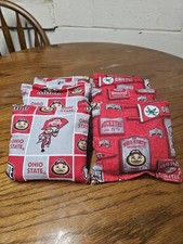 Ohio State Buckeyes Corn Hole Bags Set of 2 Red and Grey Brand New