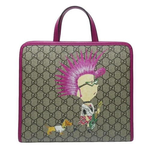 Gucci Children's Handbag Punk Rocker Dachshund 605614 Beige Pink