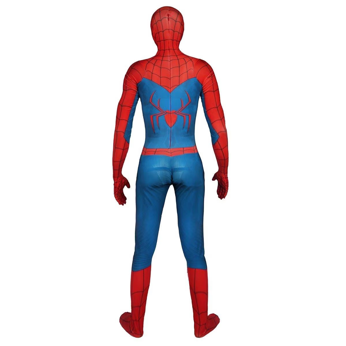 New Day spiderman suit red and blue cosplay costume detached mask