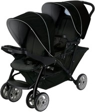 Graco Stadium Duo Tandem Pushchair With Click Connect - Black/Grey