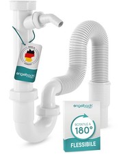 Engelbach® Sifone Lavandino Cucina Flessibile Con Connessione per Dispositivi