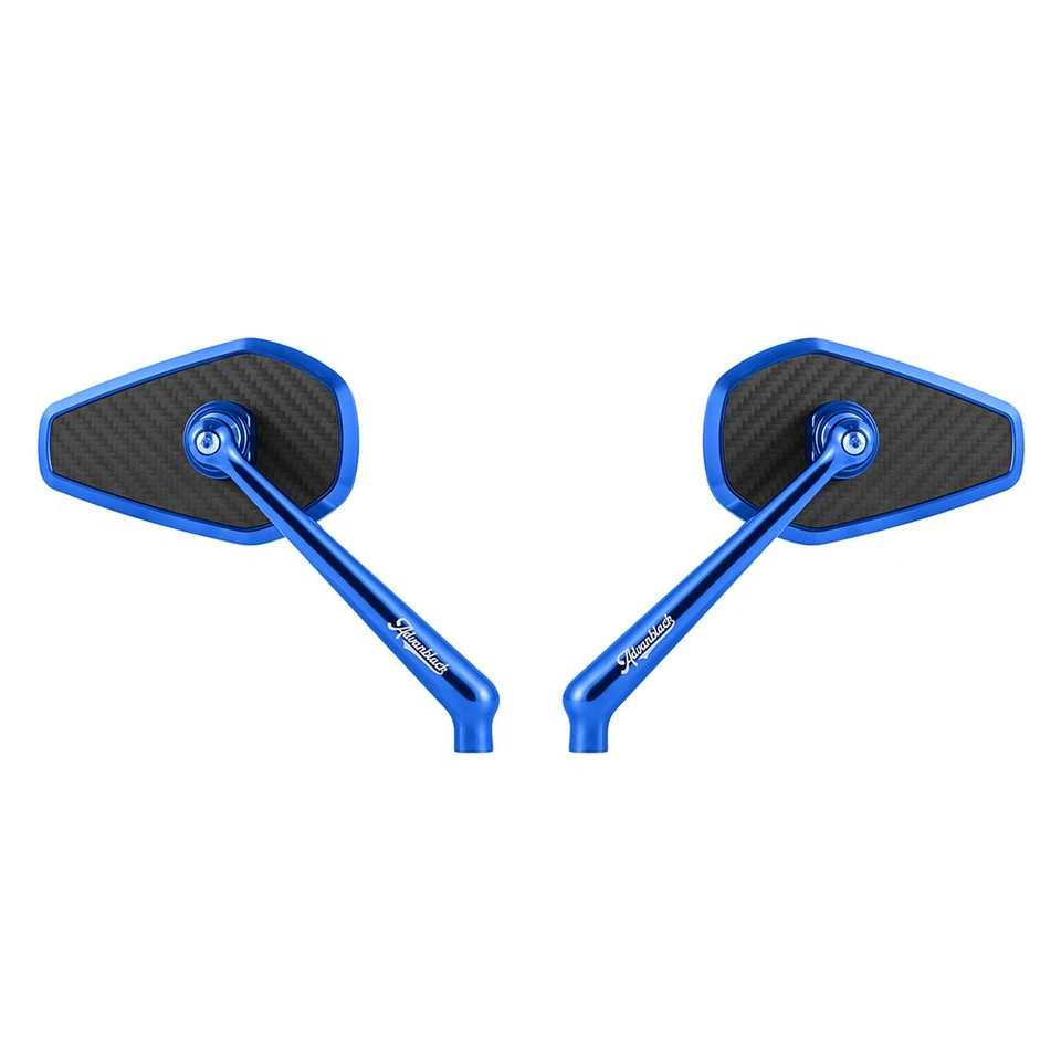 Espejos retrovisores Blue Axion Performance Style para Harley Road Street Softail Foto 2 de 4