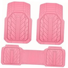 Heavy Rubber Car Floor Mats, Deep Waterproof Car Mats All Weather, All Pink