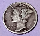 1935 Mercury Dime 90% Silver P Mint