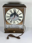 Vintage Busch Beer Lighted Clock Sign 217-627 Mountain Graphic Storage C 13