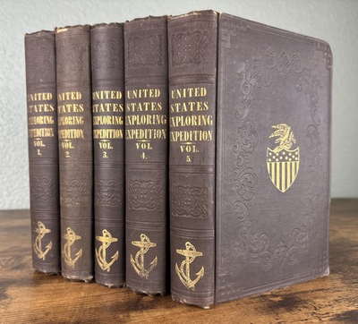 #ad NARRATIVE OF THE UNITED STATES EXPLORING EXPEDITION BY CHARLES WILKES 1845 $1400.00