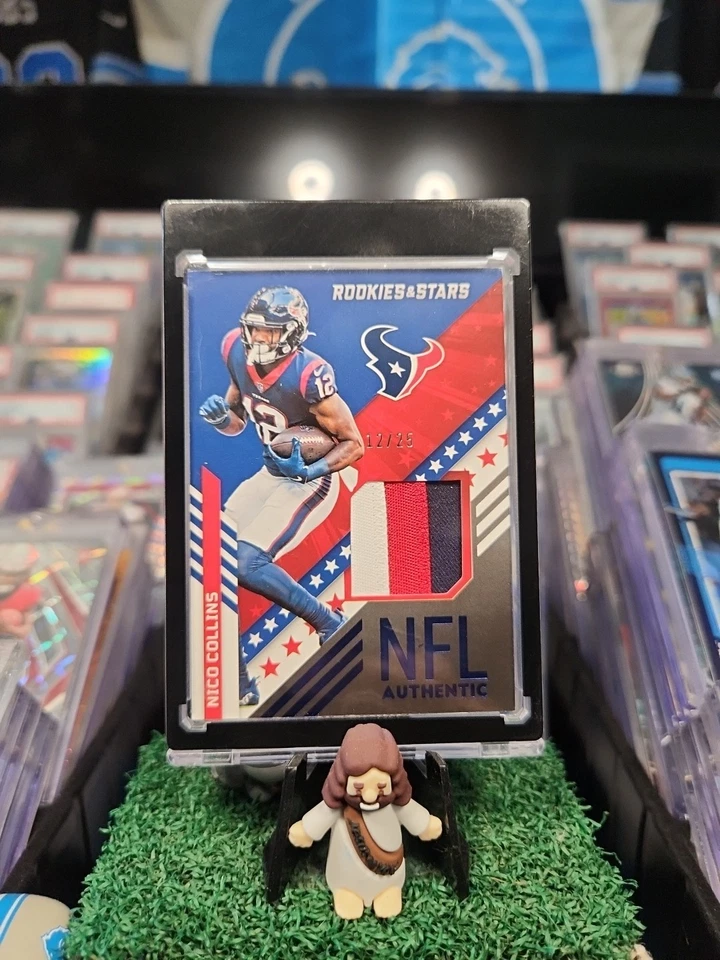 2022 Rookies And Stars Nico Collins PLAYER WORN PATCH /25 🔥  - Image 2 of 2