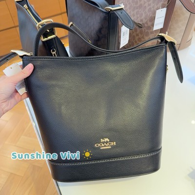 NWT Coach Jude Bag Gold/Black Refined pebble leather CBH18 | eBay