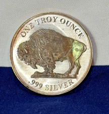 .999 Fine Silver Round 1 Troy Oz RMC Buffalo Indian Head