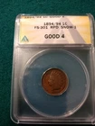 1894/4 Anacs Good 4 Indian Head Cent Snow 1 Nice Coin See Pics Hard To Find