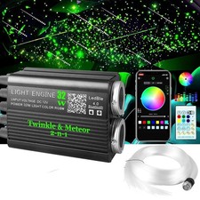 2/3/4M PRO RGBW Sternenhimmel Auto KFZ Meteor&Twinkle Lichtfaser Glasfaser Optik