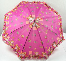 Vintage 80s Lipo Umbrella Fashion Doll Childs Size Hook Handle Rain Barbiecore