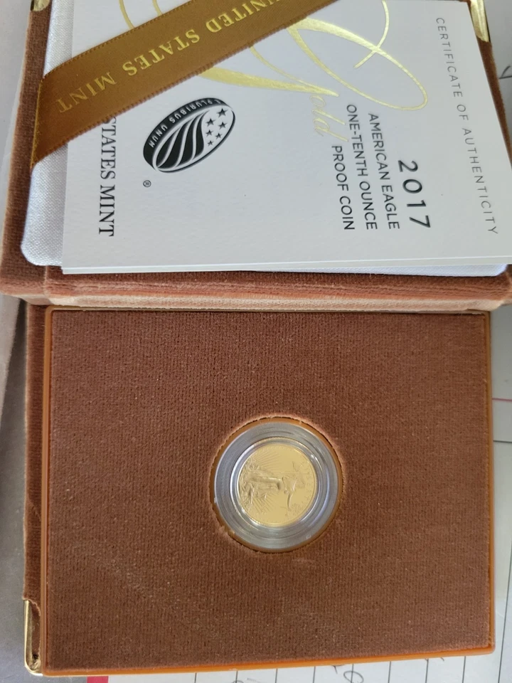 2017 American Eagle One Tenth Ounce Gold Proof Coin - Image 3 of 3