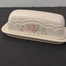 Pfaltzgraff Tea Rose Butter Dish  With Lid