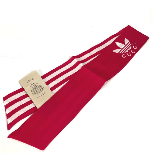 GUCCI x adidas Overall handle Neck Bow Bandeau Scarf Women From Japan image 8