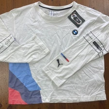 Puma BMW Motorsport White Long Sleeve Shirt Women's S/P Track Street Collection