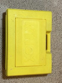 Lot Vintage K'NEX Yellow Box Hard KNEX Carrying Case  filled with pieces parts
