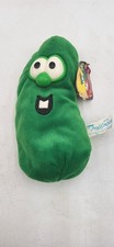 VTG. Veggie Tales Larry the Cucumber Plush w/Tags Big Idea Lyric Studios 8" 1998