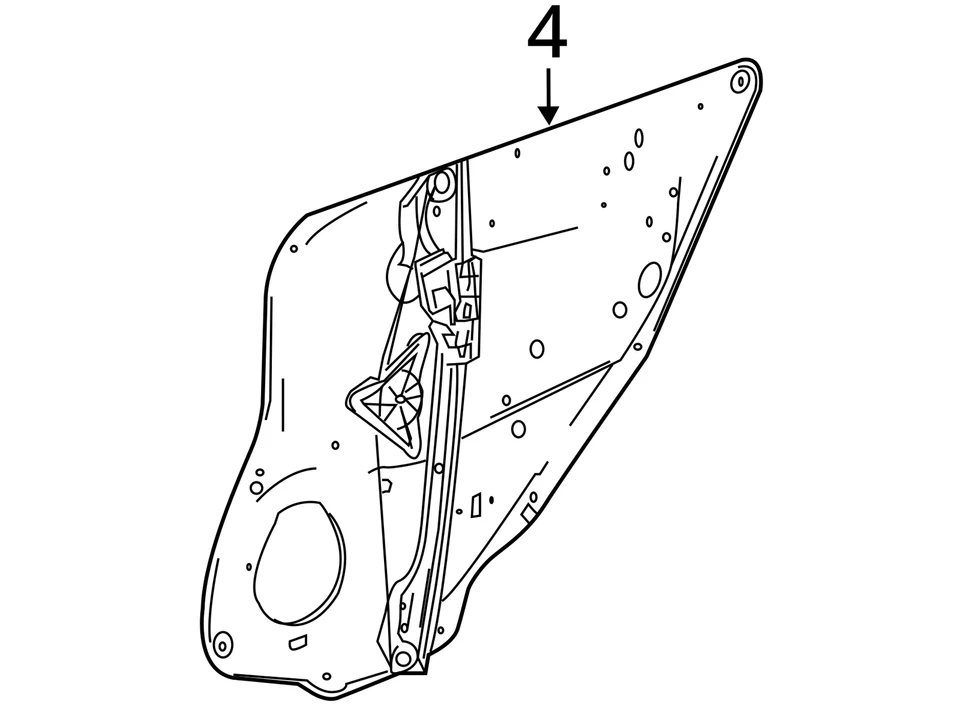 08-14 Mercedes Benz C300 C350 C63 LH Left REAR Window Regulator OEM - Image 4 of 4