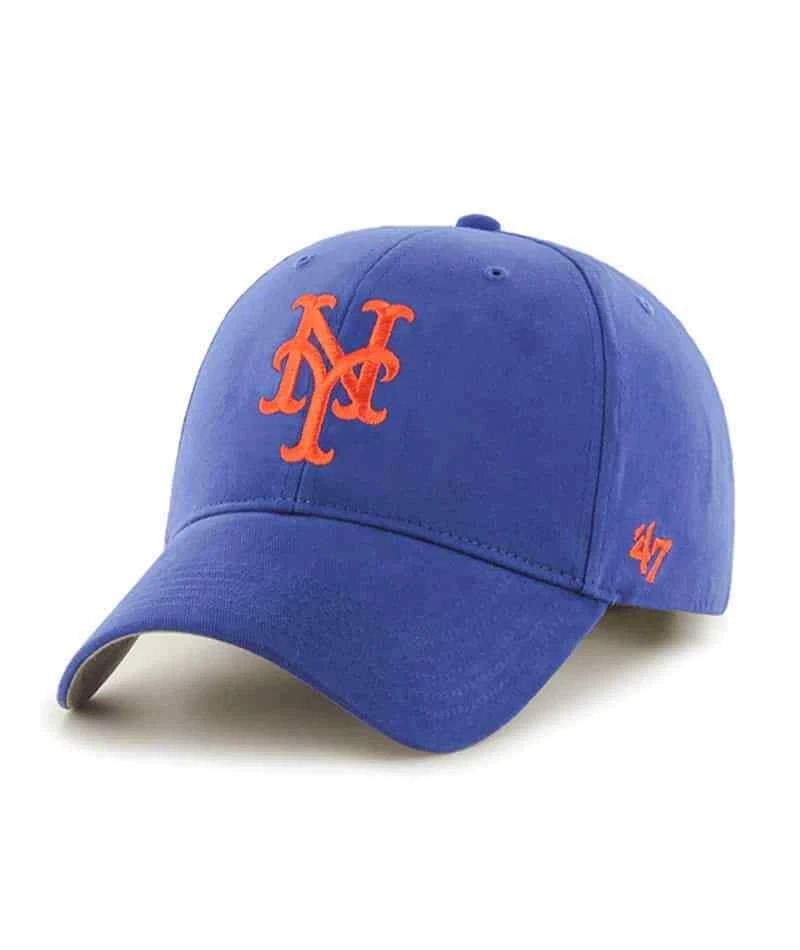 MLB New York Mets 47 Brand INFANT MVP Stretch Hat Blue Orange