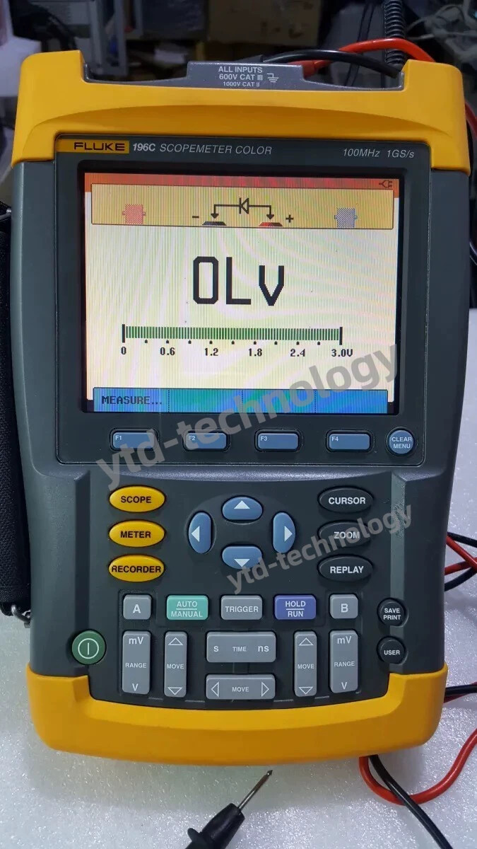 Fluke 196C Digital Oscilloscope ScopeMeter Handheld 1GS/s