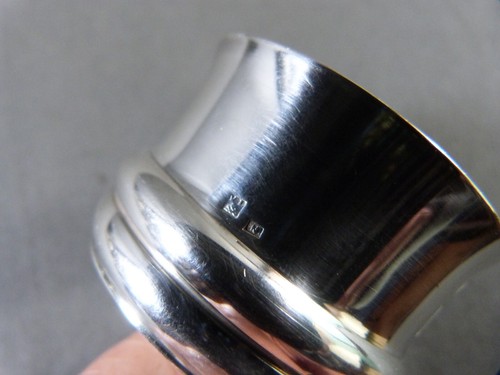 Set anello timbale e tovagliolo placcato argento francese vintage orafo VOGLUX Parigi - Foto 16 di 17