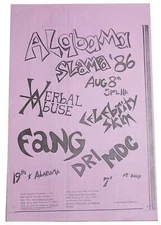 DRI MDC Verbal Abuse Fang Celebrity Skin ~ Orig 1986 Hardcore Punk Thrash Flyer