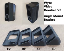 Wyze Video Doorbell v2 Wedge  WVDWDV2 Angle Mount Bracket Holder UV Resistance