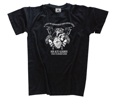 Es fliesst das Germanenblut durch unsere Venen-der alte Glauben T-Shirt S-3XL Es fliesst das Germanenblut durch unsere Venen-der alte Glauben T-Shirt S-3XL