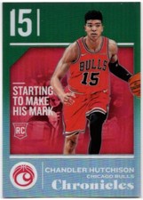2018/19 Chronicles CHANDLER HUTCHISON FOIL OPTICHROME GREEN PRIZM Rookie #06/25