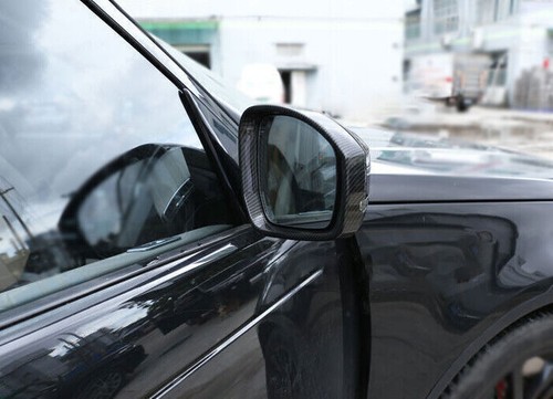 For Range Rover Sport 14-22 Carbon Fiber Rear View Side Door Mirror Strip Cover - Foto 4 di 7