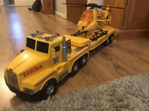 tonka truck with trailer