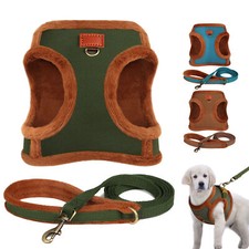Winter Warm Fleece Padded Dog Harness and Leash set Pet Puppy Vest for Yorkshire