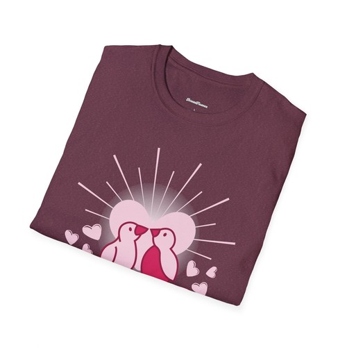 Bird Heart Valentine's Day T-Shirt, Love Bird Tee, Sweet Graphic Tshirt, Couples - 第 41/65 張圖片