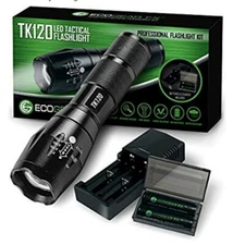 Complete LED Tactical Flashlight Kit - EcoGear FX TK120: Handheld Light with...