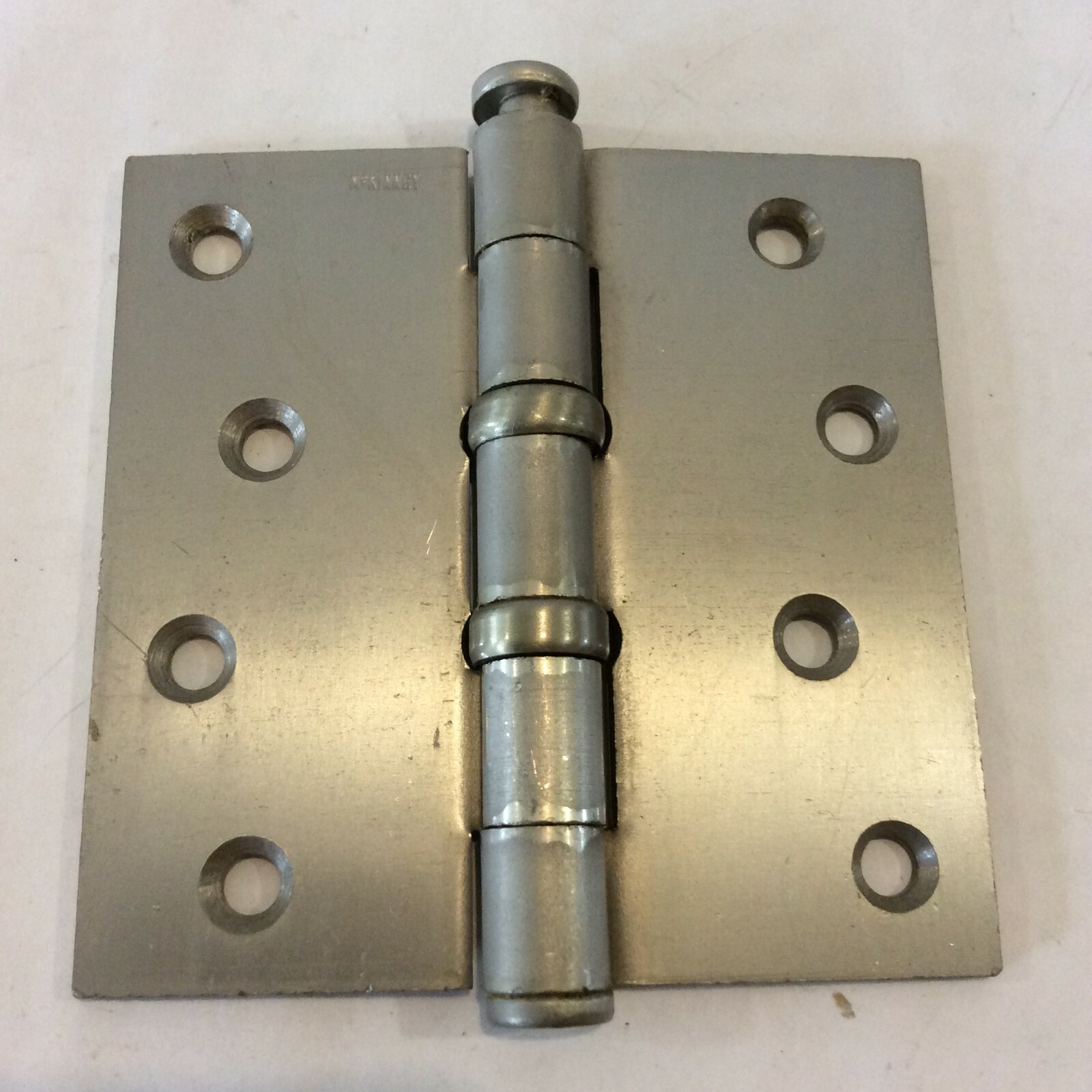 3 McKinney Nickel Plated Heavy Steel Ball Bearing Hinges Button Tip