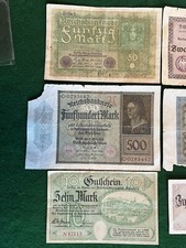 #6 Different Early German Notes 1918 to 1923