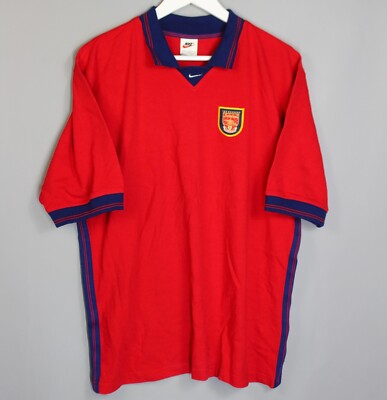 【正規 90s NIKE arsenal training polo】 Vintage Nike Arsenal Football Polo Shirt o2 Soccer White