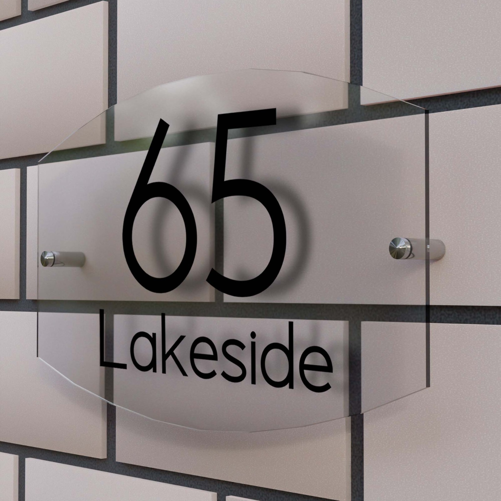 Personalised Acrylic House Sign Door Plaque Clear Single Panel 1 999 Oval eBay