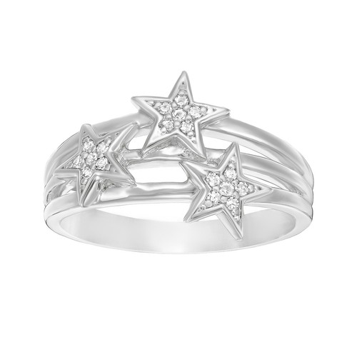 925 Sterling Silver Sunflower CZ Open Rings 