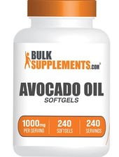 BulkSupplements cápsulas blandas de aceite de aguacate - 1000 mg por porción - 240 cápsulas blandas