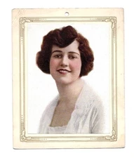 VTG TANNEWITZ WORKS ADVERTISING CARD Beautiful Woman Band Saw Grand Rapids MI Ad