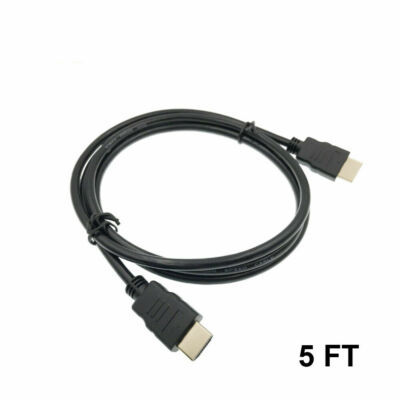 BLACK HDMI Male to Male Cable for HDTV PLASMA Computer FULL HD 1080p 5FT