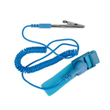 Bracciale antistatico regolabile ed elastico con cavo di terra